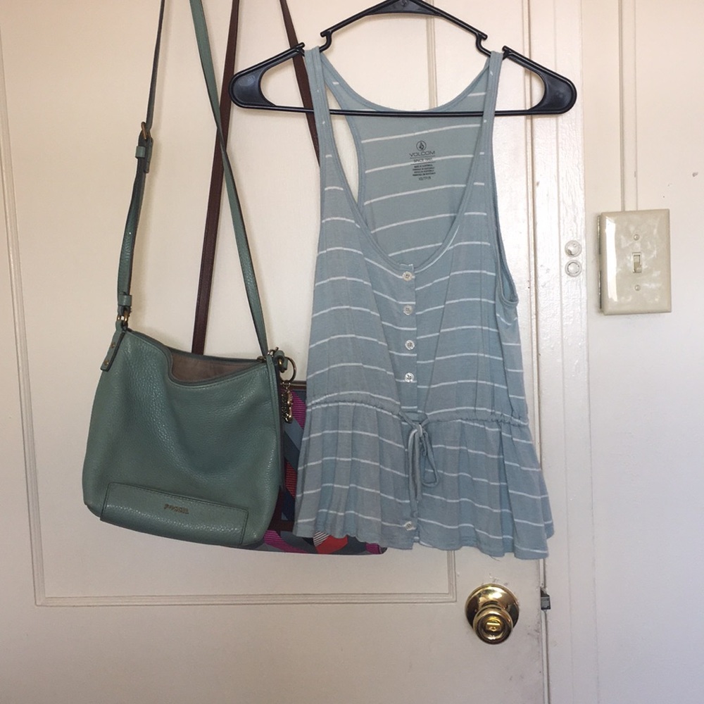 Volcom blue top